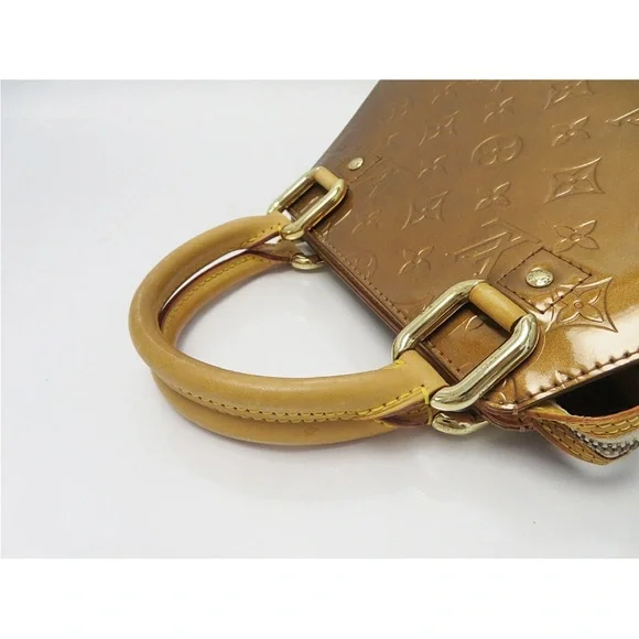 Louis Vuitton Tan Patent Leather Satchel - Picture 8 of 15